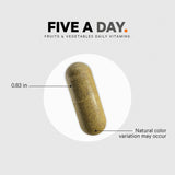 Codeage 5 Servings of Fruits & Veggies Equivalent in 1 Single Capsule, Whole Food Non-GMO, 15 Greens & Fruits All-in-One Pill, Eat Vegetables for Wellness Vegan Vitamins Supplement, 30 ct