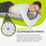 ProsourceFit Acupressure Mat and Pillow Set for Back/Neck Pain Relief and Muscle Relaxation