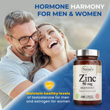 Zinc 50mg [High Potency] Supplement - Immune Support System from Natural Zinc (Oxide/Citrate) 100 Tablets, Made by Nature’s Potent.