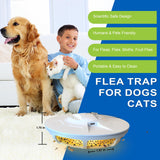 Kiwinurse Flea Traps for Inside Your Home - Indoor Flying Traps and Killer with 5 Flea Trap Refills and 9 Flea Trap LED Lights,1 Device + 5 Refills