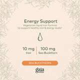 Gaia Herbs Plant Force Liquid Iron - Vegetarian Iron Supplement to Help Maintain Healthy Iron & Energy Levels - with Star Anise, Sea Buckthorn, Beet Root, Dandelion & Nettle - 8.5 Fl Oz (25 Servings)