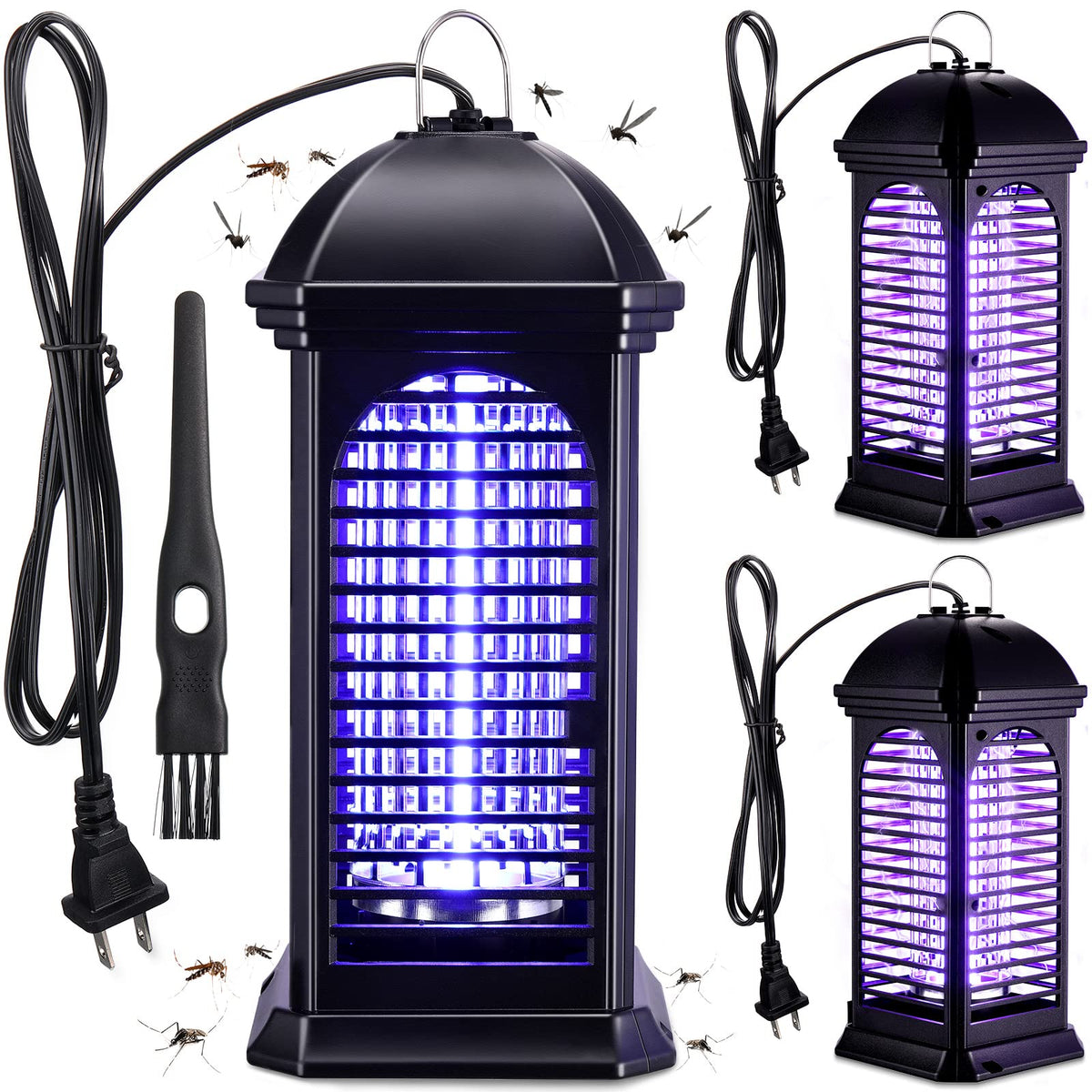Qualirey 3 Pieces Electric Mosquito Zappers Bug Zapper with Light 11 W