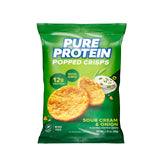 Pure Protein Popped Crisps, Sour Cream & Onion, High Protein Snack, 12G Protein, 1.27oz., 12 Count