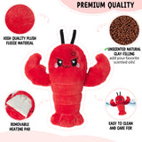 Crustacean Microwavable Unscented Heating Pad for Women - Warm Cozy Plush Heatable Stuffed Toy Animal - Hot and Cold Heat Bag Gift for Women and Girls Red