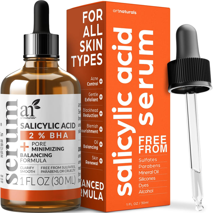 artnaturals Salicylic acid Serum - Advanced Serum with 2% BHA - Helps control oil production- Pore Reducer - 1 oz