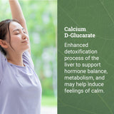 Earth Harmony Calcium D-Glucarate 1200mg - Advanced Detoxification Support & Double The Strength of Calcium D Glucarate 500mg - 120 Capsules (2-Month Supply)