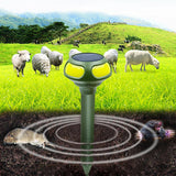 2 PCS Ultrasonic Mole Repellent, 4 Modes Solar Powered Mole Repellent, Outdoor Waterproof Animals Repellent for Get Rid of Mole, Gopher, Snakes, Vole and Other Underground Pests for Yard Garden Lawn