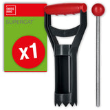 SWISSINNO Install Kit for Mole and Gopher Traps SuperCat. 25 cm Tunnel-locating Probe + Serrated-Edge Cutter for 6 cm Dia. Hole. European Design, Easy to Use, Safe and Reusable. 2-Piece Set x 1