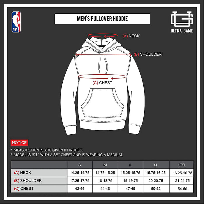 Ultra Game NBA Men's Fleece Midtown Pullover Sweatshirt