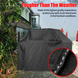 Grill Cover, BBQ Grill Cover, Waterproof, Weather Resistant, Rip-Proof, Anti-UV, Fade Resistant, with Hook-and-loop and Strap, Gas Grill Cover for Weber,Char Broil,Nexgrill Grills, etc. 52 inch, Black