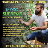 Mycorrhizal Fungi Root Enhancer for Plants - Bigger, Stronger, Healthier Roots, Use In Soil and Hydroponics - Super 20X Concentrated Mycorrhizae Inoculant Strain - Trifecta Myco Supreme (375 Grams / 13 OZ)