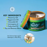 Murphy’s Naturals Mosquito Repellent Candle | DEET Free | Made with Plant Based Essential Oils and a Soy/Beeswax Blend | 30 Hour Burn Time | 9oz | 6 Pack