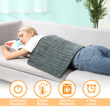 Heating Electric Pad for Back, Shoulders, Abdomen, Legs, Arms, Electric Fast Heat Pad with Heat Settings, Auto Shut Off, Dark Gray (33'' × 17'')