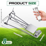 Qualirey 8 Pcs Outdoor Gopher Trap Easy Set Mole Trap Weather Resistant Gopher Killer Vole Trap for Lawn Garden Farm (Silver)