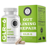 Intestinal Fortitude GLR-6 - Gut Lining Repair Supplement for Gut Health - Leaky Gut Repair with L-Glutamine, Slippery Elm, DGL Licorice Root, Marshmallow Root, Fenugreek - IBS, IBD, GERD - Vegan