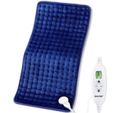 QALTGC Heating Pad (12"x 24"),Dual Mode Controller, Machine Washable, Comfortable Soft for Cramps/Pain Relief（Dark Blue）