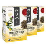 Numi Organic Dandelion Detox Tea, 16 Tea Bags (Pack of 3), Dandelion, Nestle, and Milk Thistle, Caffeine Free