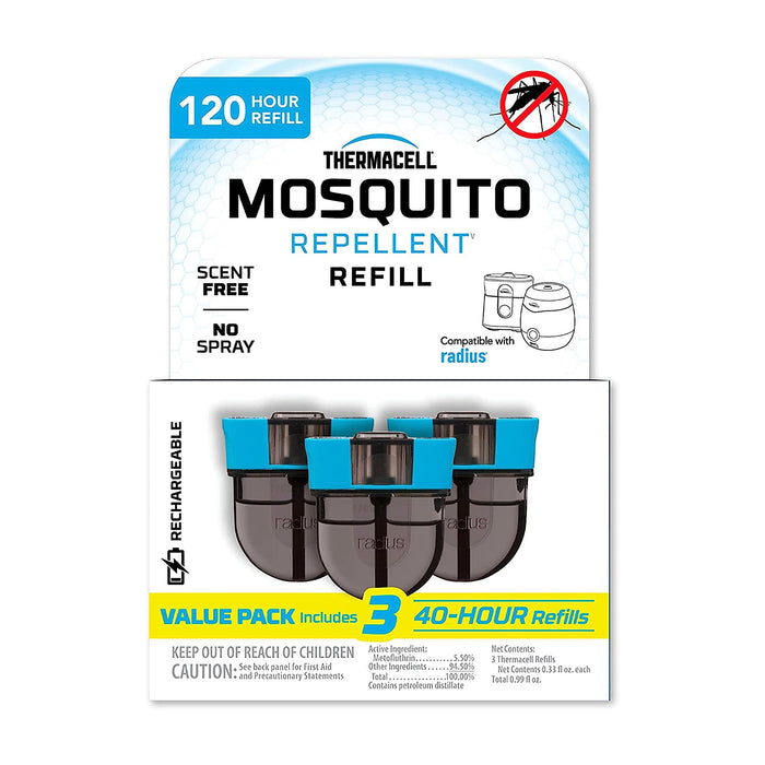 Thermacell Mosquito Rechargeable Repeller Refills; Compatible with Thermacell E-Series & Radius Only; 20 Foot Mosquito Protection Zone; Bug Spray Alternative; Scent Free; No Candle or Flame