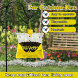 Fly Traps Outdoor Hanging, 4 Natural Pre-Baited Fly Hunter Stable Horse Ranch Fly Trap, Mosquito Fly Bags Outdoor Disposable Catchers Killer Repellent for Barn Farm Patio & Camping