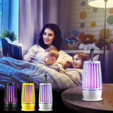 CSEONE Electric 𝑩𝒖𝒈 𝒁𝒂𝒑𝒑𝒆𝒓 for Indoor & Outdoor - Rechargeable 𝑴𝒐𝒔𝒒𝒖𝒊𝒕𝒐 & 𝑭𝒍𝒚 𝑲𝒊𝒍𝒍𝒆𝒓, Portable Quiet USB LED Light 𝑻𝒓𝒂𝒑 for Home Office #Daily Use (White)
