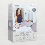 Pure Enrichment PureRadiance Ultra-Wide Heating Pad - 6 Heat Settings, Soft Faux Fur, 20" x 24", Machine Washable