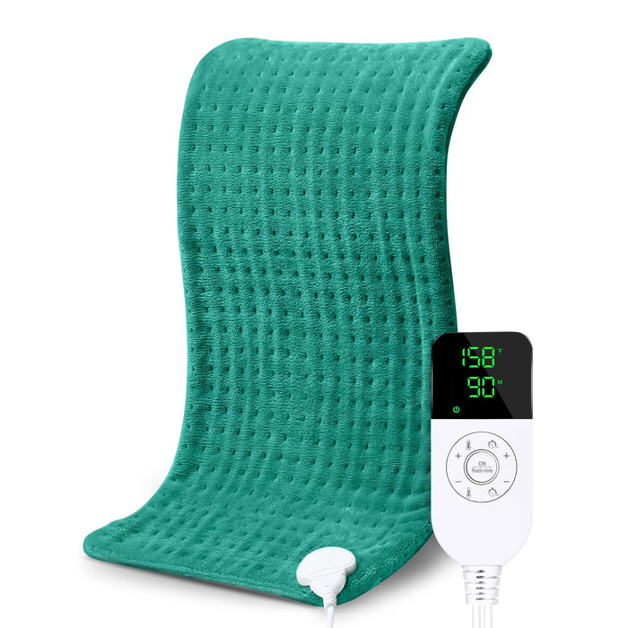 NOWWISH Heating Pad for Back Pain & Cramps Relief, Moist Heat Electric Heating Pads with Auto Shut Off, Christmas Birthday Gifts for Women Men (Green, 12"x24")