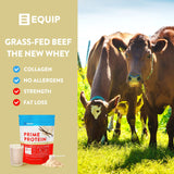 Equip Foods Prime Protein - Grass Fed Beef Protein Powder Isolate - Gluten Free Carnivore Protein Powder - Vanilla, 1.67 Pounds - Helps Build and Repair Tissue