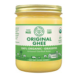 Pure Indian Foods Organic Grassfed Original Ghee, 14 oz, Pasture Raised, Gluten-Free, Non-GMO, Paleo, Keto-Friendly Cooking Fat/Oil, Clarified Butter (16 fl oz / 1 pint)