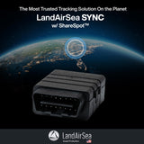 LandAirSea Sync GPS Tracker - 8.95 per month. Full Global Coverage. 4G LTE Real-Time Tracking for Vehicle, Asset, Fleet, and Elderly.