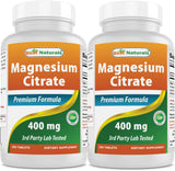 Best Naturals Magnesium Citrate (Citrato de Magnesio) 400mg 250 Tablets (400 mg of Elemental Magnesium per 2 Tablets) (2)