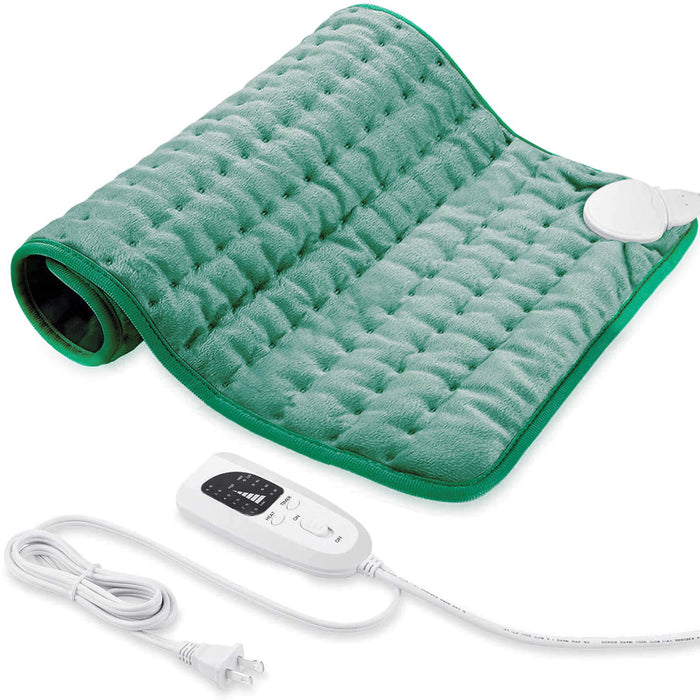 VIBOOS Heating Electric Pad for Back, Shoulders, Abdomen, Waist, Legs, Arms, Electric Heating Pad with Heat Settings, Timer, Heat Pad with Auto Shut Off, Green (20''×24'')