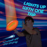 GlowCity Glow in The Dark Football - Light Up, Official Size Footballs - LED Lights and Pre-Installed Batteries Included﻿