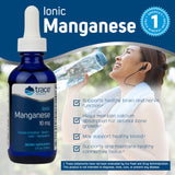 Trace Minerals | Liquid Ionic Manganese | Activates Enzymes & Supports Healthy Metabolism | Non-GMO, Gluten Free, Certified Vegan | 2oz 10 mg per Serving