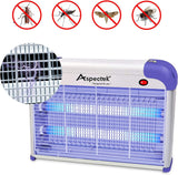 ASPECTEK 20W Indoor Bug Zapper, Powerful UV Bugs Lamp Attract Insects and 2800V Grid Kills Flying Insects, Includes 2 Replacement Bug Lights