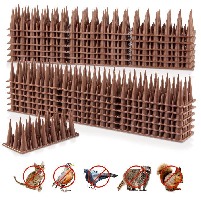 EcoGrowth Bird Spike for Bird Cat Squirrel, Fence Spike to Keep Pigeon Raccoon Away, Bird Spikes Security for Railing, Roof - 22 Pack (21.6 FT)