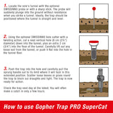 SWISSINNO Install Kit for Mole and Gopher Traps SuperCat. 25 cm Tunnel-locating Probe + Serrated-Edge Cutter for 6 cm Dia. Hole. European Design, Easy to Use, Safe and Reusable. 2-Piece Set x 1