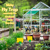 90 Pcs Sticky Fly Trap, Yellow Fly Catcher for Orchard Garden, Fungus Gnat Killer Outdoor for Fungus Gnats, Whiteflies, Aphids, Leafminers