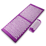 ProsourceFit Acupressure Mat and Pillow Set for Back/Neck Pain Relief and Muscle Relaxation, XL - Purpule/White