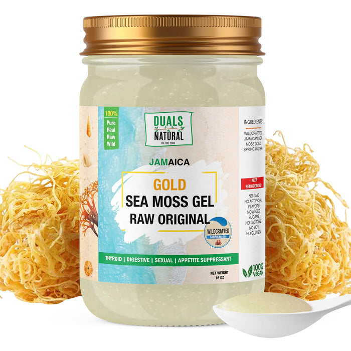 Raw Irish Sea Moss Gel [16 Oz] – Skillfully Crafted from Wildcrafted Seamoss Sourced from The Crystal-Clear Waters of Jamaica, Perfect for Keto, Vegan, and Non-GMO Diets