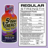 5-hour ENERGY Regular Strength Energy Shot | Grape Flavor | 1.93 oz. | 24 Count | Sugar-Free & Zero Calories | B-Vitamins & Amino Acids | 200mg Caffeinated Energy Shot | Dietary Supplement