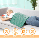 VIBOOS Heating Electric Pad for Back, Shoulders, Abdomen, Waist, Legs, Arms, Electric Heating Pad with Heat Settings, Timer, Heat Pad with Auto Shut Off, Green (17''×33'')