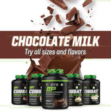 MusclePharm Combat Protein Powder, Chocolate Milk - 6.2 lb - Gluten Free - 77 Servings