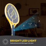 Electric 4000 Volt Fly Swatter [Set of 2] Handheld Bug Zapper Racket for Indoor/Outdoor - Instant Bug & Mosquito Killer with Attractant LED Light - USB Rechargeable Portable Fly Zapper.