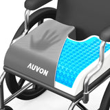 AUVON Gel Wheelchair Seat Cushion, Relieve Sciatica, Back, Coccyx, Pressure Sore and Ulcer Pain, Refreshing & Ergonomic Chair Cushion with Waterproof Silk Fabric, Anti-Slip Cover, Removable Strap