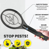 ZAP IT! Bug Zapper Rechargeable Bug Zapper Racket, 4,000 Volt, USB Charging Cable