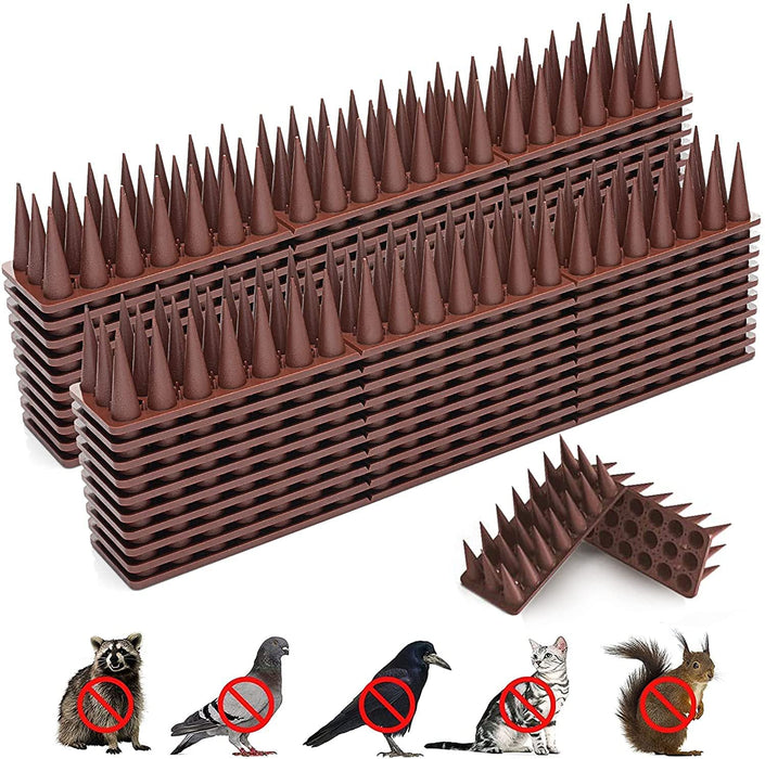 BORHOOD Bird Spikes for Outside, Bird Defender Spikes for Small Squirrel Raccoon Robin Pigeon Crow Cats Deterrent Spikes to Keep Birds Away and Keep Birds from Building Nest