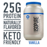 Isopure Protein Powder, Whey Protein Isolate Powder with Vitamin C & Zinc for Immune Support, 25g Protein, Low Carb & Keto Friendly, Flavor: Vanilla, 40 Servings, 3 Pound (Packaging May Vary)