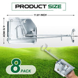 Qualirey 8 Pack Mole Trap Gopher Trap Ground Squirrel Trap Galvanized and Oil Hardened Steel Animal Trap Reusable Gopher Trap Vole Traps for Outdoor Lawn Garden Yard Farm (Silver)