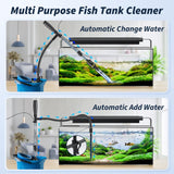 Fish Tank Cleaner - Aquarium Gravel Cleaner, 530GPH/32W Electric Fish Tank Cleaning Tools, Adjustable Water Flow Aquarium Cleaner Kit, Turtle Betta Fish Tank Cleaner for Wash Sand, Water Changing