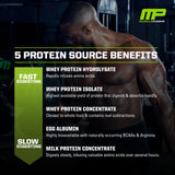 MusclePharm Combat Protein Powder, Vanilla - 4 lb - Gluten Free - 52 Servings